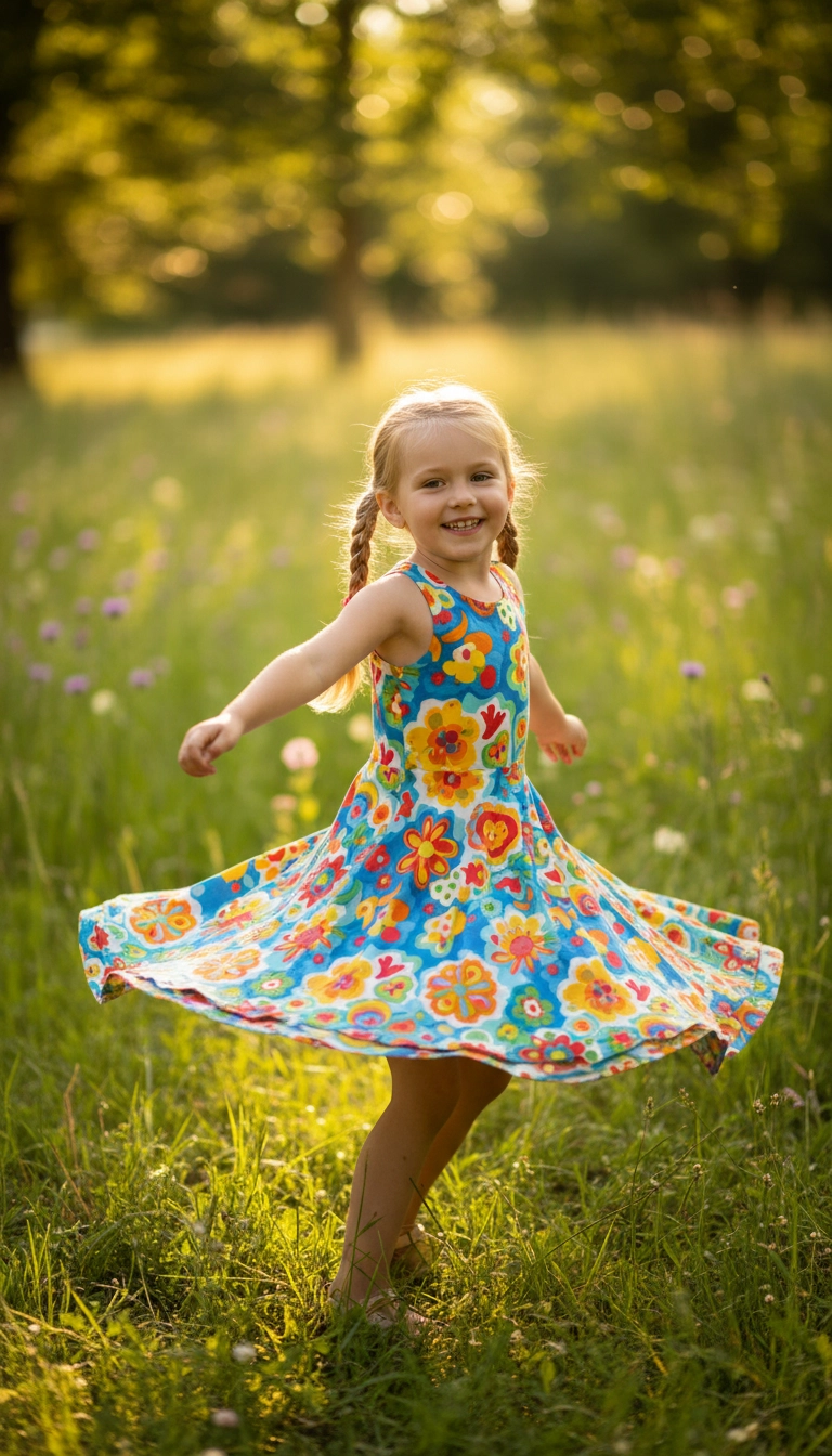 Girl in Flapdoodles dress